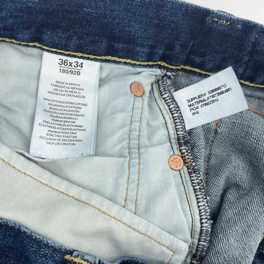 Men's Ralph Lauren 36x34 Hampton Straight Relaxed Jeans VGUC Medium Wash POLO